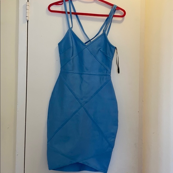 Missguided Dresses & Skirts - MISSGUIDED Baby Blue BANDAGE Dress